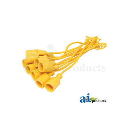 A & I Products Dust Cap, 3/8", Yellow  8" x4" x4" A-C211318